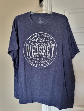 Hybrid 3xlt Men's Graphic Whiskey Tee Blue
